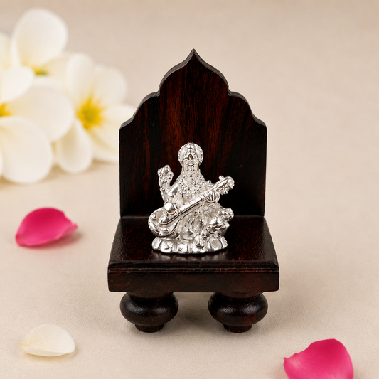 Mini Simhashan with Saraswati