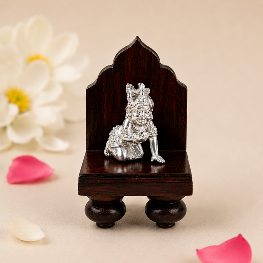 Mini Simhashan with Laddu Gopal